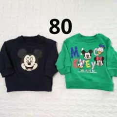 ユニクロ　ディズニー ミッキー　トレーナー　2枚セット　80サイズ