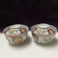 古伊万里？蓋付き茶碗　2点