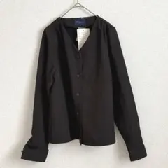 神戸レタス 岡部あゆみ コラボ タグ付き ノーカラージャケット黒 M