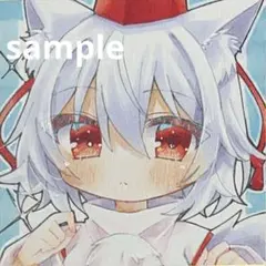 し*ん様 手描きイラスト 東方Project 犬走椛 豆色紙