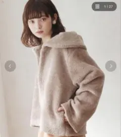 【橋下美好ちゃん着用】Crisp ジャケット コート ブルゾン もこもこ