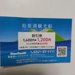 桧原湖観光船 割引券