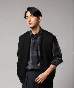 AURALEE オーラリー リブ ジップベスト 黒