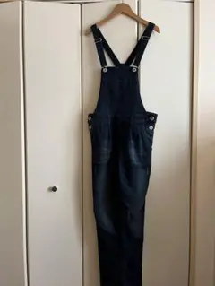 ダークブルー デニムオーバーオール