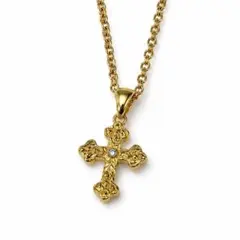 【新品】※残り僅か ハワイアンジュエリー 十字架クロスネックレス ゴールドのサムネイル