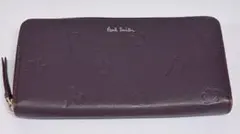 ポールスミス　ドローイング ラウンドジップ 型押し　長財布　箱付き