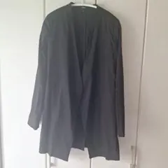 セオリー ノーカラー ロングジャケットWINOLA 黒Mのサムネイル