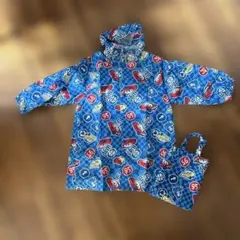 カーズ レインコート 110cm 〜 120cm ランドセル対応 収納袋付き