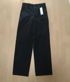 GU ジーユー ワイドストレートパンツ スラックス 黒 S