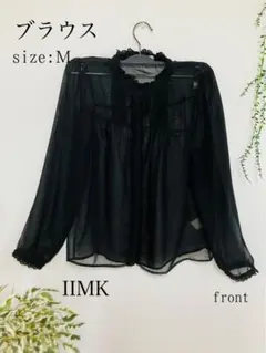 ブラック シースルーブラウス Mサイズ