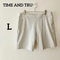 TIME AND TRU 【L】ショートパンツ ライトベージュ