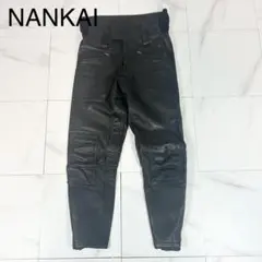 NANKAI レザー　パンツ　バイクパンツ　本革　ブラック　L シボ革のサムネイル