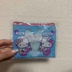 マツケンサンバ ハローキティ クリアラメポーチ ブルー