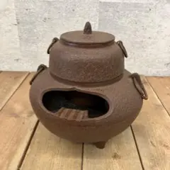 昭和レトロ 南部鉄器 鉄製 鉄器 鋳物 鋳鉄 文秀堂 茶釜 灰皿 風炉釜 置物