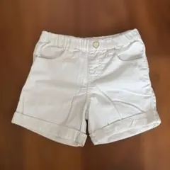 110cm ショートパンツ ベージュ ウエストゴム ポケットあり 女の子