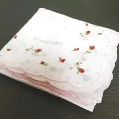 プライベートレーベル　ハンカチ　ピンク　花柄　privatelabelのサムネイル