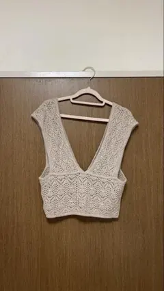 レース編み ベージュ ビスチェ