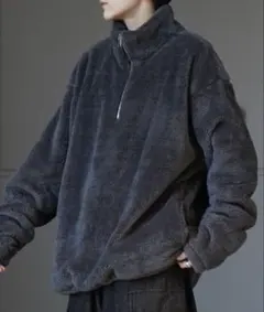 Confirm ビッグシルエット シャギーボア ハーフジッププルオーバー M