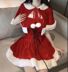 サンタ風ミニドレス