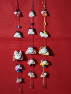 ちりめん細工　吊るし飾　子供　御祝い　古布　ハンドメイド