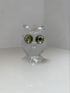 極美品◎ スワロフスキー フクロウ 梟 ミミズク クリスタル 置物