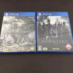 モンスターハンターワールド　BIOHAZARD6　 2本セット　PS4