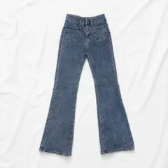 ♡DHOLIC♡ ハイウエストブーツカットデニムパンツ ブルー Sサイズのサムネイル