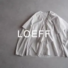 LOEFF ロエフ シャンブレータフタ ブラウス フリーサイズ ベージュ