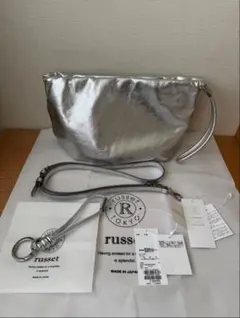 russet ラシット レザー巾着4WAYショルダーバッグ ダークブラウン