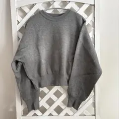 COLLAGE GALLARDAGALANTE グレー クロップドスウェット