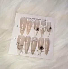 「サイズ変更可♡」ネイルチップハンドメイド韓国ワンホン