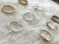 ゴールドトーンリングセット