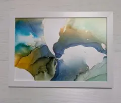 希望の雲｜油絵抽象画 A4サイズ 油絵用紙 額縁なし - メルカリ