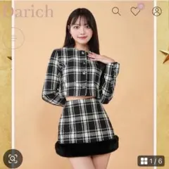 Darich ショートツイードジャケット ブラック