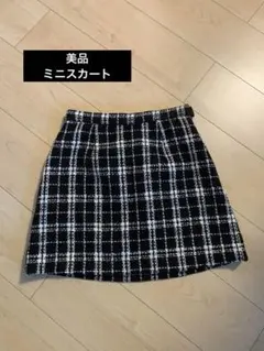 rienda ミニスカート M 黒と白のチェック柄 #美品