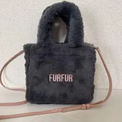 【美品】FURFUR ファーバック グレー ストラップ付き