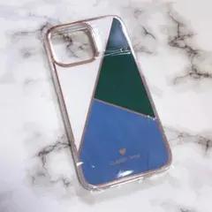 iphone13 Pro ケース 韓国風 可愛い アイフォン ケース 緑 青