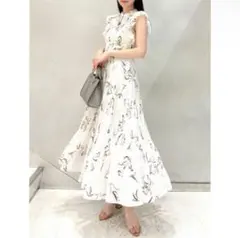 SNIDEL Sustainableプリントプリーツワンピース