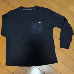 ワークマン　ワッフル　サーマルストレッチ　140センチ　ネイビー　長袖