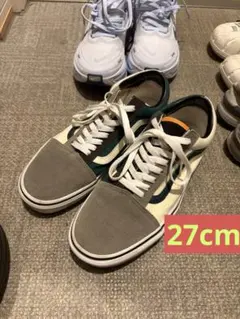 VANS Old Skool オールドスクール　ホワイト グリーン グレージュ