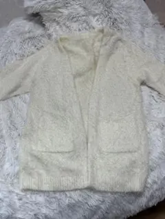 ViS ラメ入り シャギーニットカーディガン