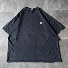00s Carhartt ポケットTシャツ 黒 3XL A932 ビッグサイズ