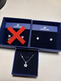 Swarovski ネックレス、ピアスセット