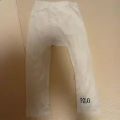 POLO ベビー用 ケーブルニット レギンス ホワイト