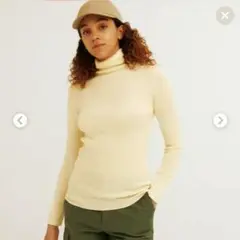 UNIQLO　エクストラファインメリノリブタートルネックセーター　wool