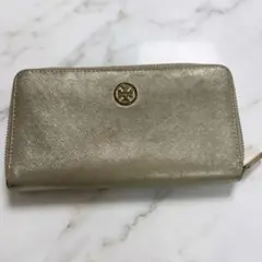 TORY BURCH ラウンドファスナー長財布 ゴールドのサムネイル