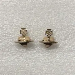 ヴィヴィアンウエストウッド　激レア　ハートオーブ　ピアス　ベージュ　ゴールド