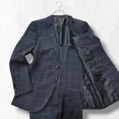 極美品 Ultimate Armor セットアップ スーツ ネイビー チェック
