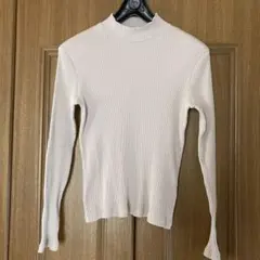 UNIQLO ベージュ リブ編み 長袖 Tシャツ M