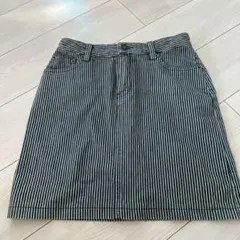 ヒッコリーストライプ ミニスカート タイト